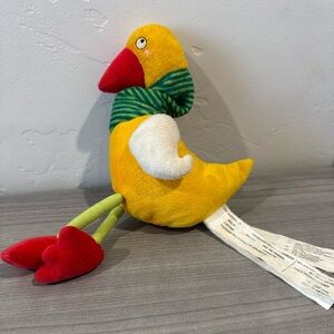 Ikea Plush Barnslig Fagel Musical Duck Baby Lovey Toy Brahm's Lullaby Yellow 9"